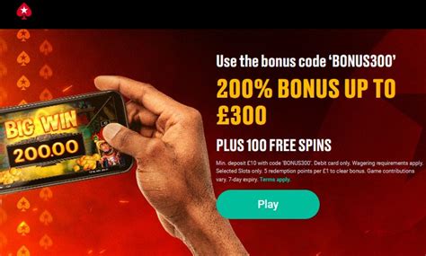  pokerstars bonus code live